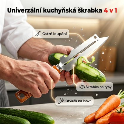 🥕 4v1 multifunkční škrabka na zeleninu a ovoce do kuchyně – platba na dobírku 🔪✨