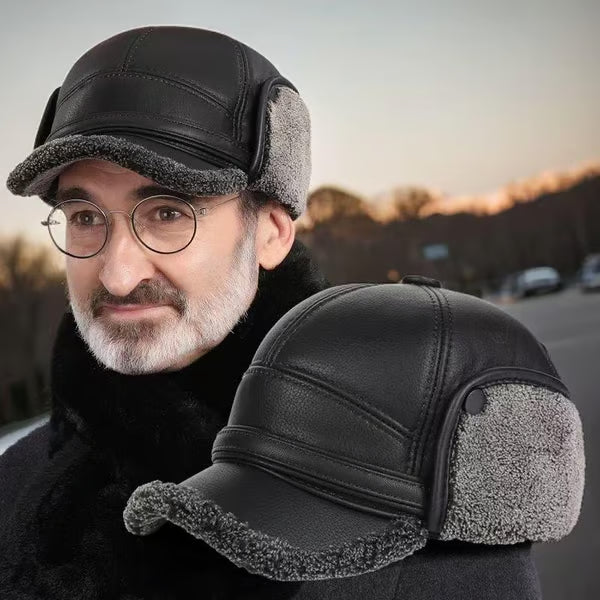 ⛄️🧢Bonnet d'hiver rétro pour homme avec oreillettes