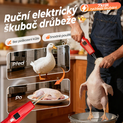 🦆🔥2026 VÝHODNÁ NABÍDKA 🔥🐓Elektrický stroj na škubání drůbeže – snadné škubání, šetří čas a námahu!