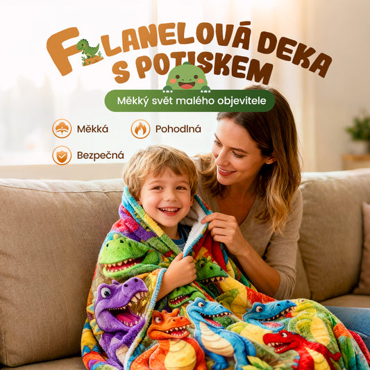 Umělecký potisk Flanelová přikrývka