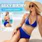 👒Slaměný klobouk zdarma k nákupu plavek👙Dámské dvoudílné plavky s volány