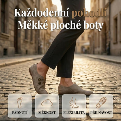 🥿Nová měkká kožená dámská plochá obuv