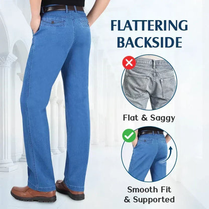 📢📢60 % de réduction !!! 🎅 Jeans taille haute à coupe droite pour hommes
