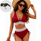 👙 Horký prodej – Dámské bikiny s vysokým pasem – kontrola břicha, push‑up podpora, nastavitelná ramínka, lichotivý střih, rychleschnoucí