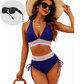 👙 Horký prodej – Dámské bikiny s vysokým pasem – kontrola břicha, push‑up podpora, nastavitelná ramínka, lichotivý střih, rychleschnoucí