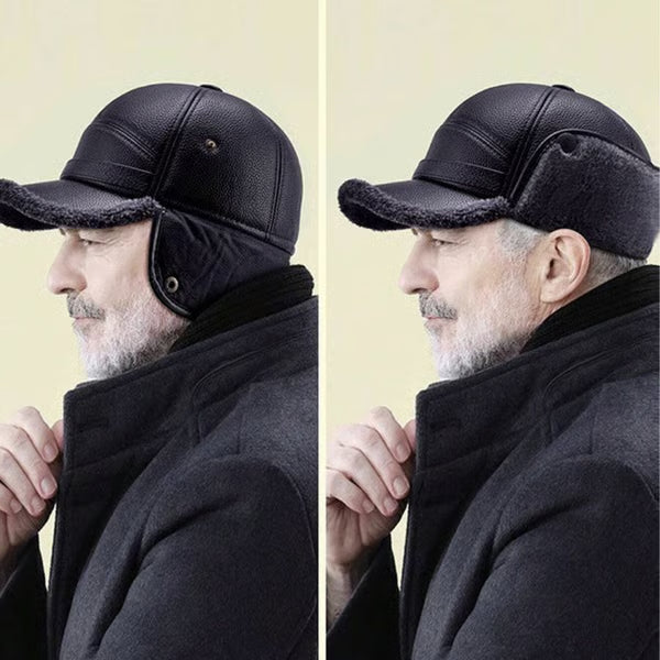 ⛄️🧢Bonnet d'hiver rétro pour homme avec oreillettes