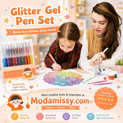 👕 ✨80K+ PRODÁNO!🎁Sada gelových per se třpytkami – hladké psaní 🎨