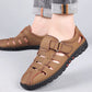 👞 Kráčejte v polstrovaném pohodlí – Pánské prodyšné kožené duté sandály – platba na dobírku 🌬️