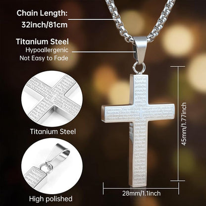 💖KUPTE 1 A ZÍSKEJTE 1 ZDARMA – ✝️Náhrdelník s křížem a modlitbou Páně Scibble