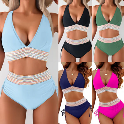 👙 Bikiny s Vysokým Pasem – Retro & Tvarující | Tropické Vzory 🌺✨🏖️