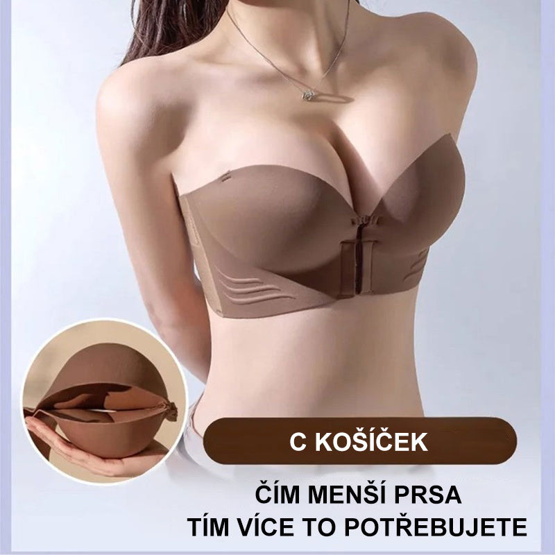 【💕Kupte 1 a získejte 1 zdarma】👙Dámská podprsenka bez ramínek s předním neklouzavým zapínáním