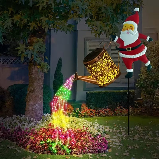 🎅 Solární osvětlení s motivem Santa Clause a konvice