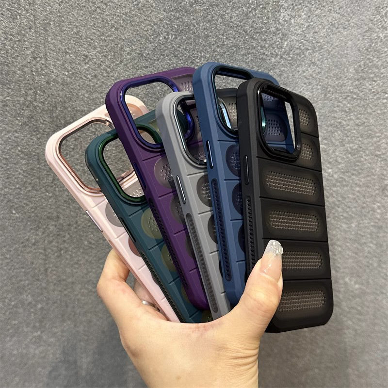 Breathable  Phone Case with Cooling Ports for iPhone 16-13 Series