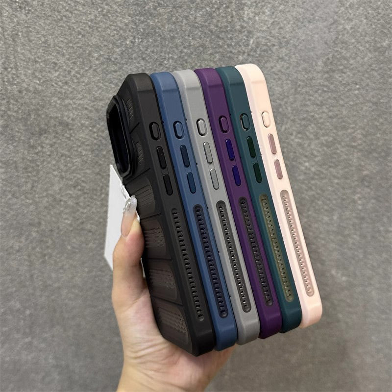 Breathable  Phone Case with Cooling Ports for iPhone 16-13 Series