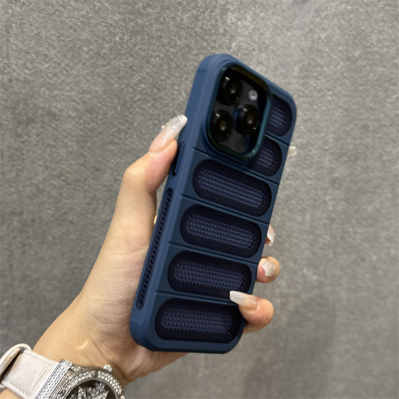 Breathable  Phone Case with Cooling Ports for iPhone 16-13 Series