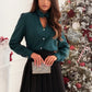 Women's Polka Dot Long Sleeve Button-Down Shirt