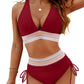 👙 Horký prodej – Dámské bikiny s vysokým pasem – kontrola břicha, push‑up podpora, nastavitelná ramínka, lichotivý střih, rychleschnoucí