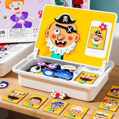 Magnetické Puzzle na Tváře – Skladem & Dobírka 🧲👶