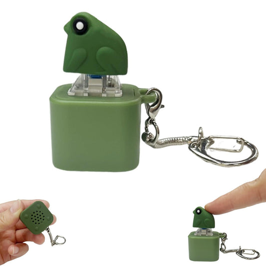 🐸Žabí kvákající fidget hračka – dobíjecí žabí kvákající přívěsek na klíče, žabí kvákající antistresová hračka s barevnými světly, zábavná a přenosná hračka na zmírnění úzkosti