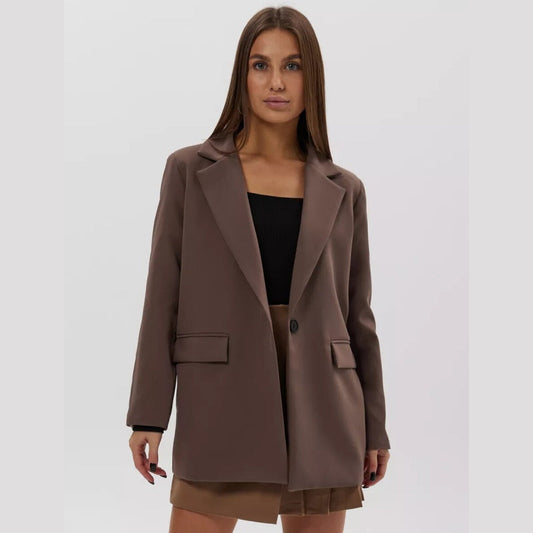 Elegantní pohodlné sako s jedním knoflíkem