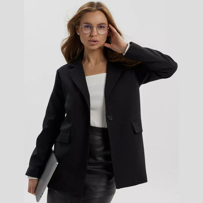 Elegantní pohodlné sako s jedním knoflíkem