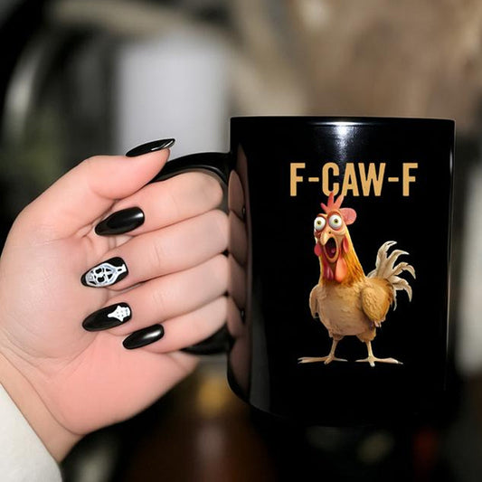 F-Caw-F Vtipný hrnek s kuřetem