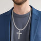 Jemný nadčasový elegantní křížový náhrdelník
