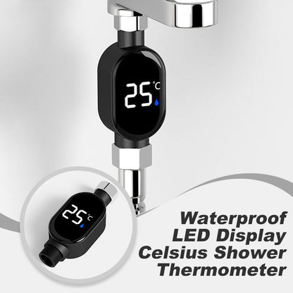 💡Vodotěsný LED displej Sprchový teploměr v Celsiích