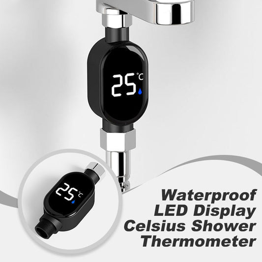 💡Vodotěsný LED displej Sprchový teploměr v Celsiích