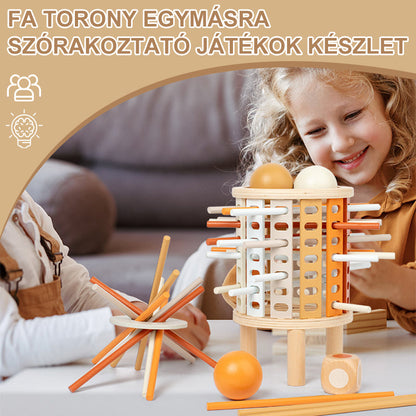 Dřevěná věž Stavebnice zábavných her