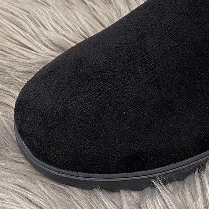 Bottes mi-mollet pratiques, chaudes, antidérapantes et résistantes à l'usure pour femmes