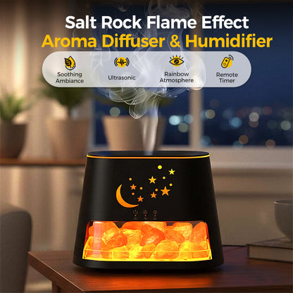 Aromatický difuzér a zvlhčovač vzduchu Salt Rock Flame Effect