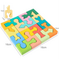 Dřevěné geometrické puzzle pro batolata