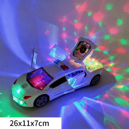 Elektrické policejní auto s světly a zvuky
