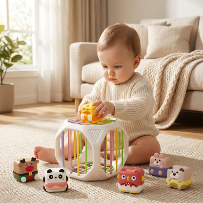 Montessori smyslová hračka pro třídění tvarů pro batolata