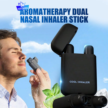 Aromaterapeutický duální nosní inhalátor ve formě tyčinky