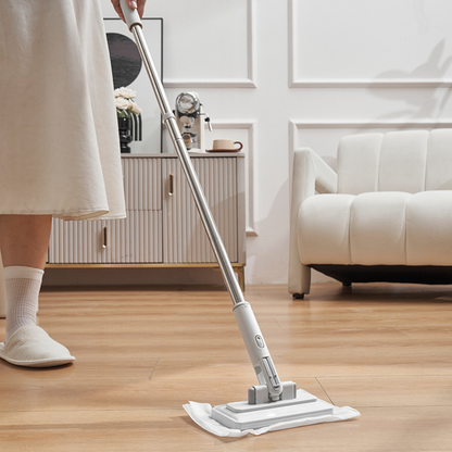 🧹 Uklízejte snadno a hygienicky – Lehký plochý mop s jednorázovými utěrkami (180° otočná hlava) – platba na dobírku ✨