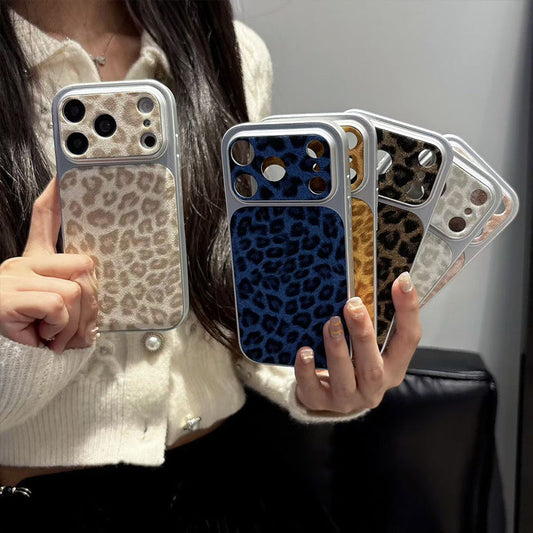 Matný pouzdro na telefon s potiskem leopardí kůže, odolné proti nárazům