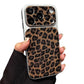 Matný pouzdro na telefon s potiskem leopardí kůže, odolné proti nárazům