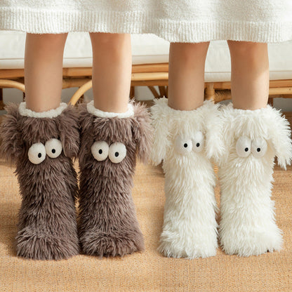 🥳💞 +45 000 vendues🔥🧦Chaussettes peluche femme, polaire, antidérapantes❄️🎁