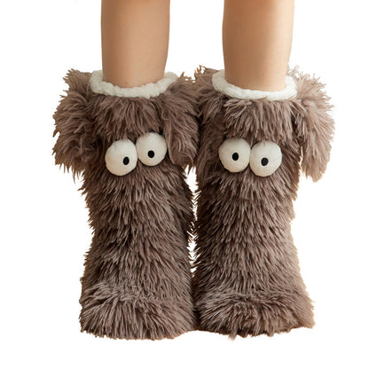 🥳💞 +45 000 vendues🔥🧦Chaussettes peluche femme, polaire, antidérapantes❄️🎁