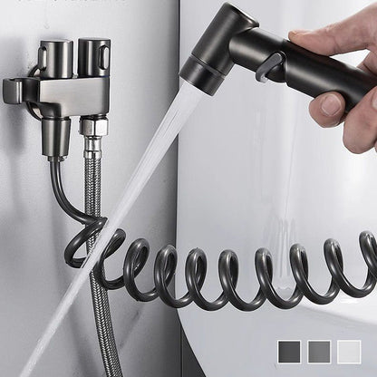 🚽 Sada 2 v 1: přepínací ventil a sprška k toaletě – bidetová sprška s dvojí funkcí | Mosazný ventil, snadná instalace 💧🛠️✨