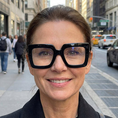 👓 Elegantní oversized brýle s modrými skly – ochrana očí, lehké a stylové | Ideální pro práci u obrazovky i každodenní nošení 💻✨😎