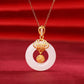 Ruyi Ping An Kou Good Luck Pendant Necklace
