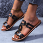 👡 Dámské sandály s geometrickými výřezy – prodyšné, lehké a stylové | Letní, protiskluzové, vhodné do města i na pláž 🌞✨🛡️