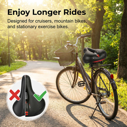 🚲 Ergonomické sedlo na kolo s paměťovou pěnou – prodyšné, tlumící nárazy, pohodlné pro dlouhé jízdy | Vhodné pro silniční, horská a městská kola 🌬️✨💺