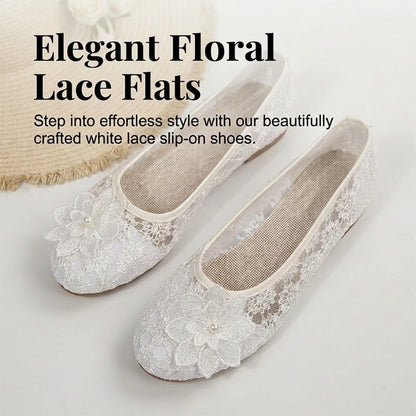👞 Dámské květinové krajkové nazouvací mokasíny – prodyšné, pohodlné a elegantní 🌸🌬️✨