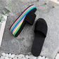 👡 Dámské volnočasové žabky s duhovou podrážkou – Lehké, pohodlné, stylové 🌈✨🏖️