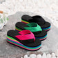 👡 Dámské volnočasové žabky s duhovou podrážkou – Lehké, pohodlné, stylové 🌈✨🏖️