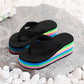 👡 Dámské volnočasové žabky s duhovou podrážkou – Lehké, pohodlné, stylové 🌈✨🏖️